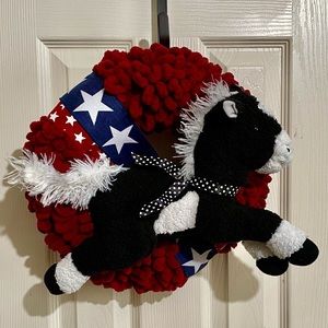 Horse Soft Loop Yarn Wreath